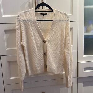 Quince Cream Ribbed Cardigan
